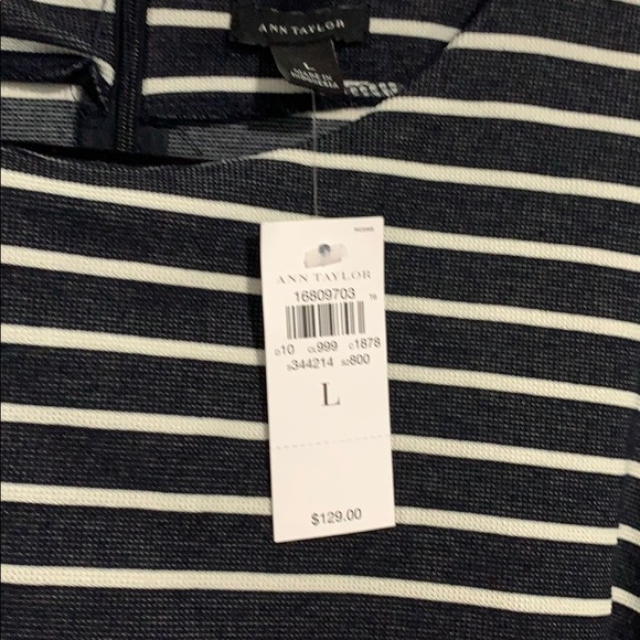 NWT - Ann Taylor faux leather cap sleeve dress - Picture 6 of 7